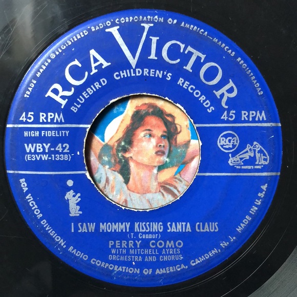 Perry Como I Saw Mommy Kissing Santa Claus Vinyl 45 Record '53 - Picture 4 of 4